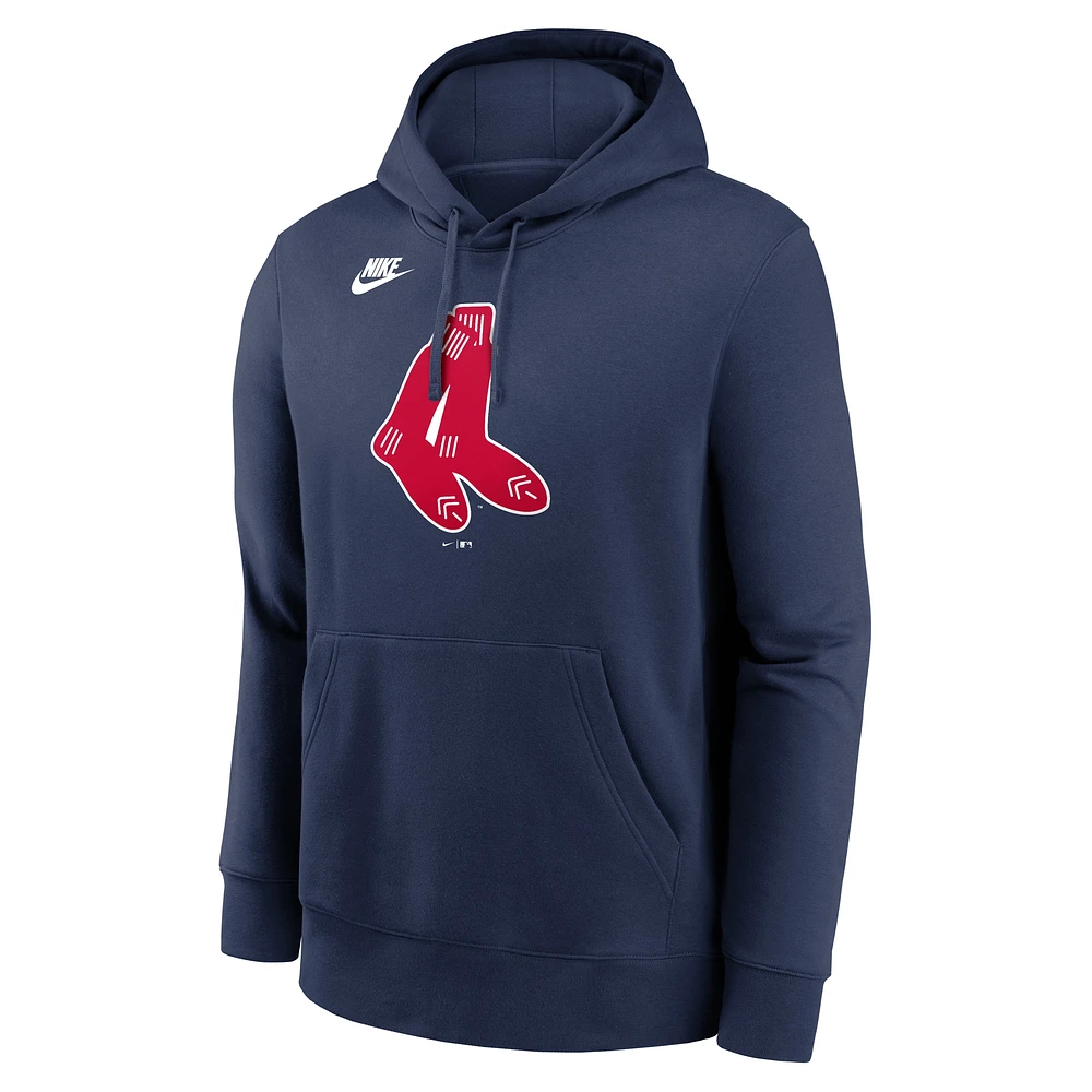 Sweat à capuche Nike bleu marine Boston Red Sox Cooperstown Collection Logo Club pour homme