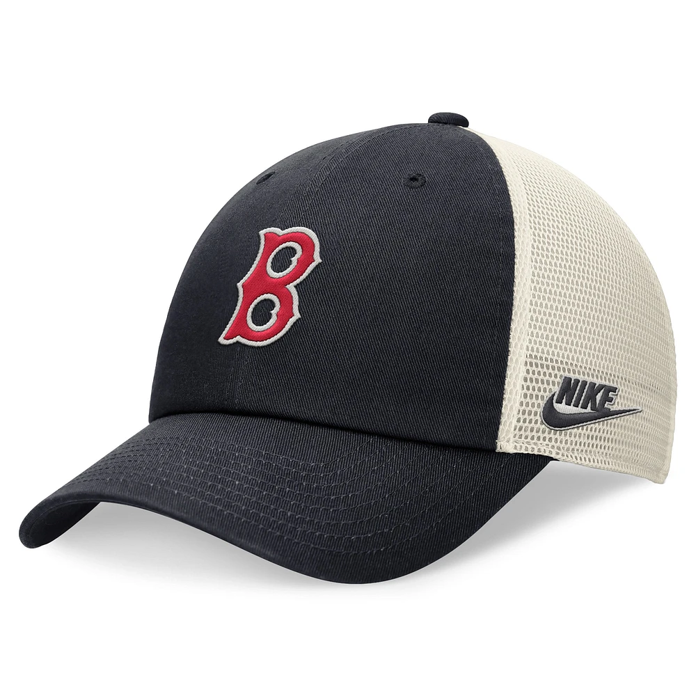 Casquette réglable de camionneur Nike pour hommes, bleu marine, Boston Red Sox, collection Cooperstown, Rewind Club