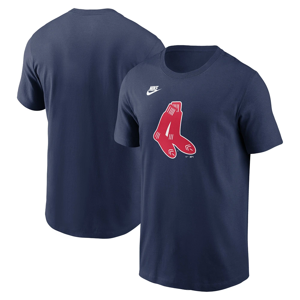 Men's Nike Navy Boston Red Sox Cooperstown Collection Team Logo T-Shirt