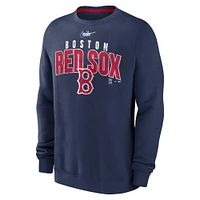 Men's Nike  Navy Boston Red Sox Cooperstown Collection Team Shout Out Pullover Sweatshirt