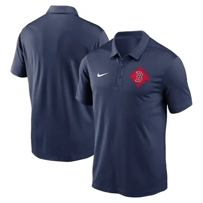 Nike Navy Boston Red Sox Authentic Collection Striped Performance Pique Polo