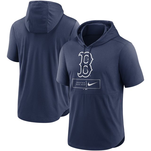 Nike Boston Red Sox Logo Lockup Performance pour homme - Bleu marine Chandail à capuchon manches courtes