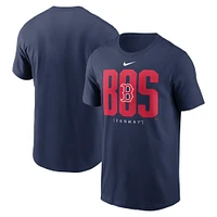 T-shirt Nike pour hommes, bleu marine, tableau de bord des Red Sox Boston