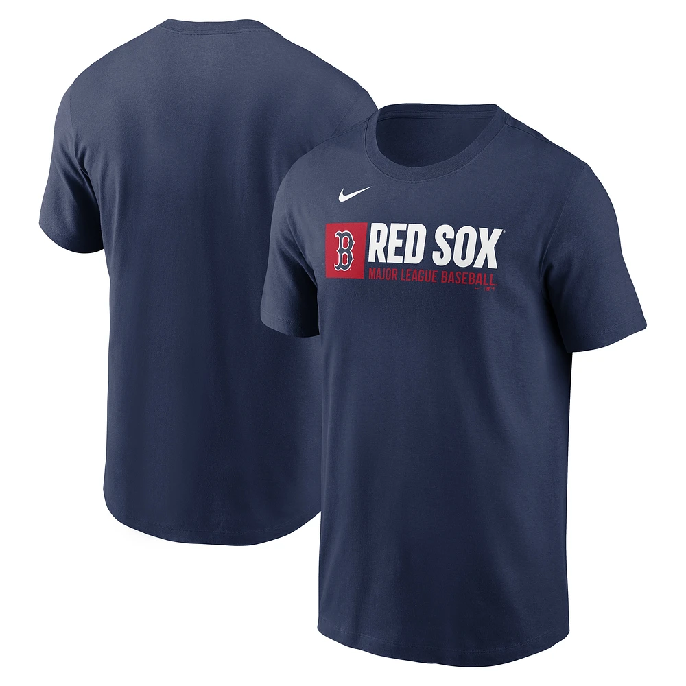 T-shirt Nike bleu marine Boston Red Sox Team Block pour homme