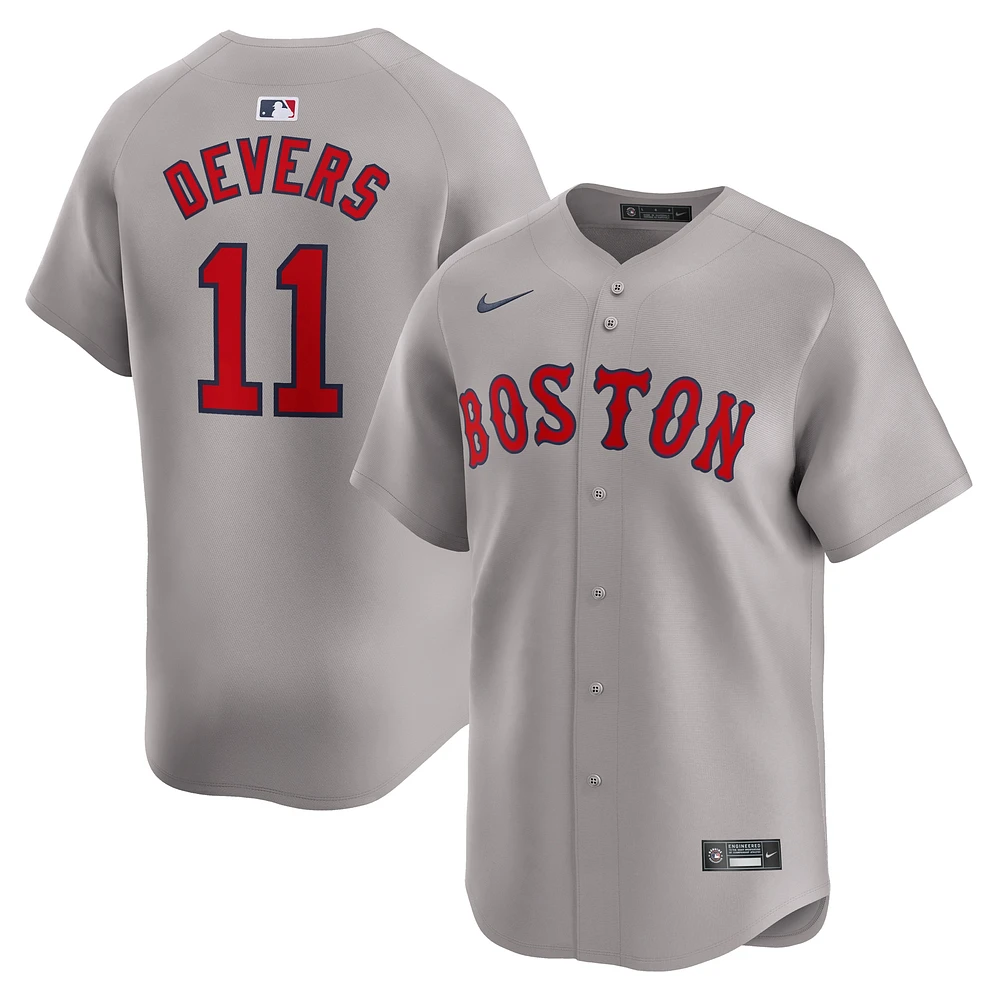 Maillot de joueur Nike Rafael Devers pour hommes, gris, Boston Red Sox, extérieur limité