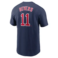 Men's Nike Rafael Devers Navy Boston Red Sox Fuse Name & Number T-Shirt