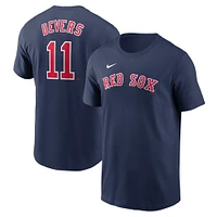 T-shirt avec nom et numéro Nike Rafael Devers pour homme, bleu marine, Boston Red Sox Fuse