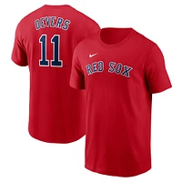 T-shirt Nike pour homme Rafael Devers rouge Boston Red Sox Fuse avec nom et numéro