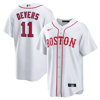 Maillot de joueur réplique officiel des Boston Red Sox 2021 Patriots' Day pour homme Nike Rafael Devers blanc