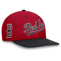 Casquette Nike Pro Performance Snapback rouge/bleu marine pour homme Boston Red Sox Cooperstown Collection