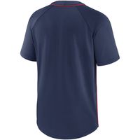 Men's Nike Red/Navy Boston Red Sox Performance Raglan - Henley T-Shirt