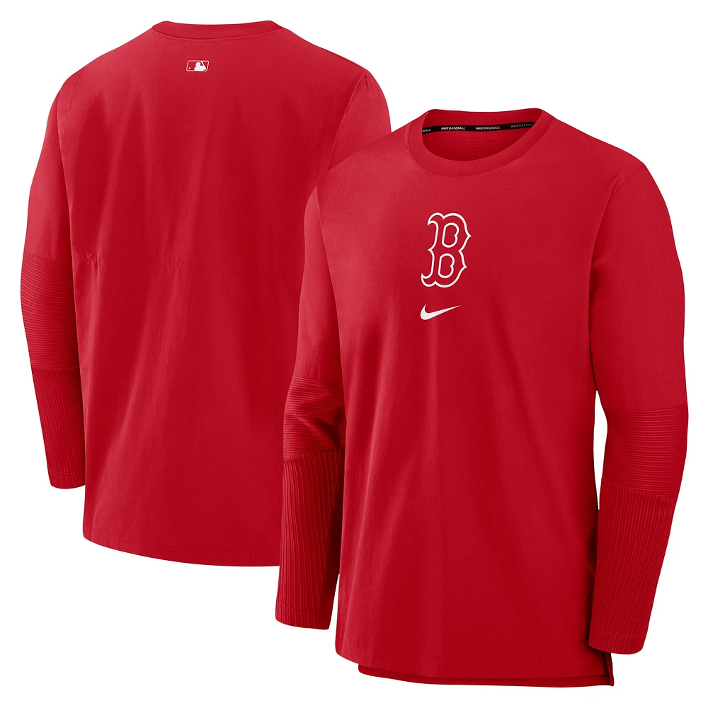 Sweat-shirt Nike rouge Boston Red Sox Authentic Collection Player Performance pour homme