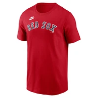 Men's Nike Red Boston Sox Cooperstown Wordmark T-Shirt