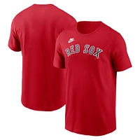 T-shirt Nike rouge Boston Red Sox Cooperstown pour homme