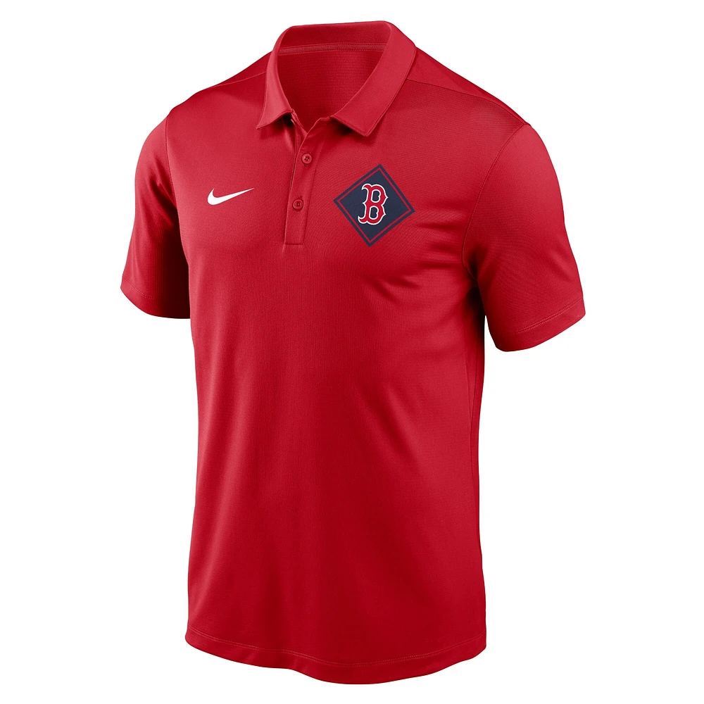 Polo Performance Nike Boston Red Sox Diamond Icon Franchise Rouge pour Homme