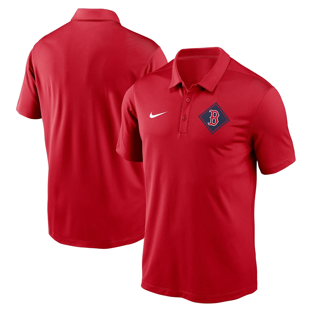 Polo Performance Nike Boston Red Sox Diamond Icon Franchise Rouge pour Homme