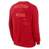 Men's Nike Red Boston Sox Statement Ball Game Fleece Pullover Sweatshirt