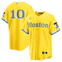 Men's Nike Trevor Story Gold Boston Red Sox City Connect Replica Player Jersey