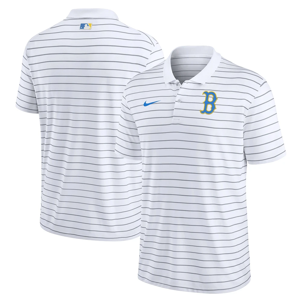 Men's Nike White Boston Red Sox City Connect Authentic Collection Victory Performance Polo