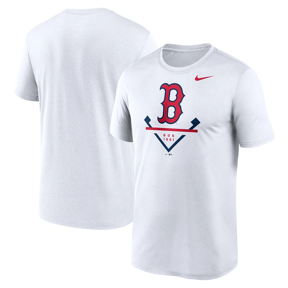 T-shirt Nike blanc Boston Red Sox Icon Legend Performance pour homme