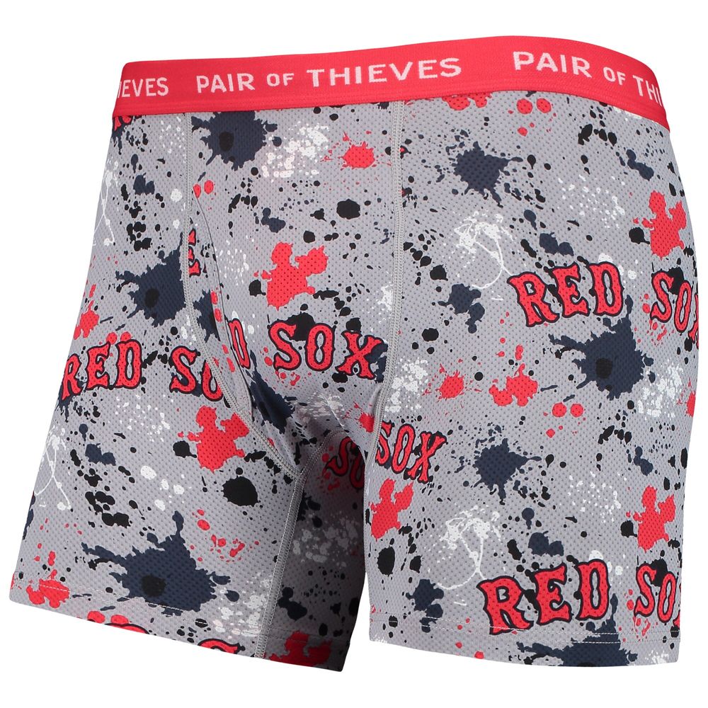 Men's Pair of Thieves Gray/Navy Boston Red Sox Super Fit 2-Pack Boxer Briefs Set