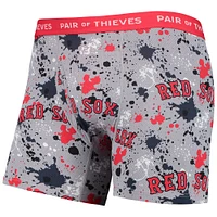 Men's Pair of Thieves Gray/Navy Boston Red Sox Super Fit 2-Pack Boxer Briefs Set
