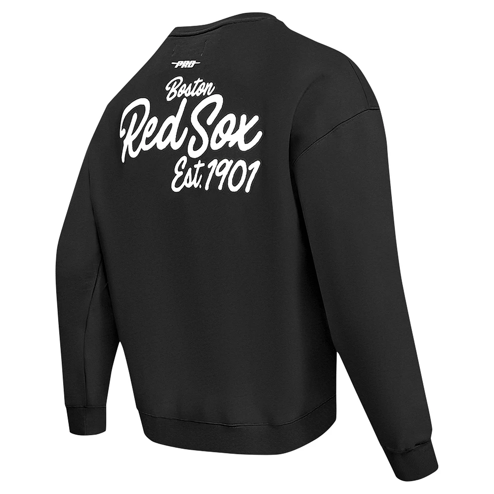 Sweat-shirt à épaules tombantes Boston Red Sox Paint The City Pro Standard pour homme, noir