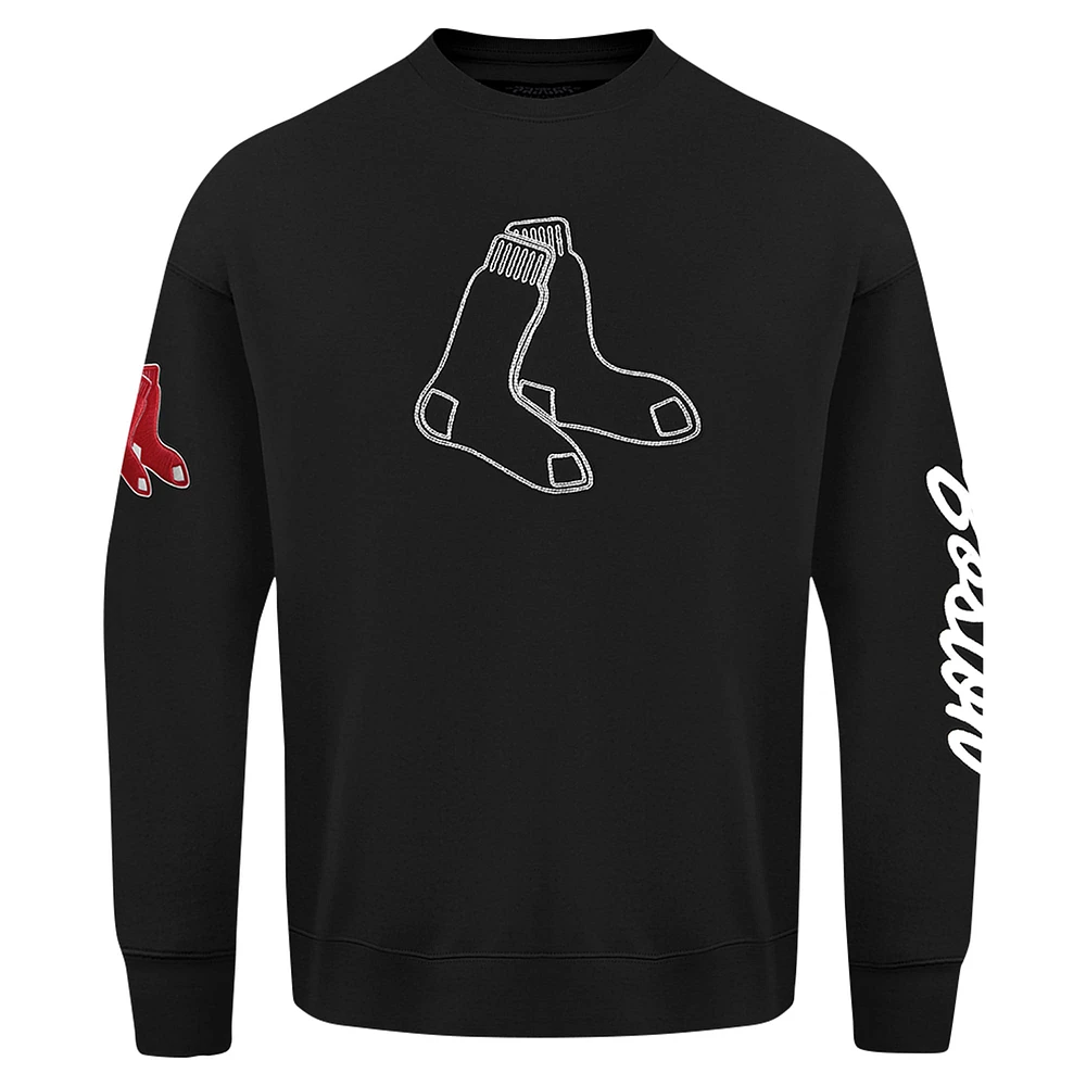 Sweat-shirt à épaules tombantes Boston Red Sox Paint The City Pro Standard pour homme, noir