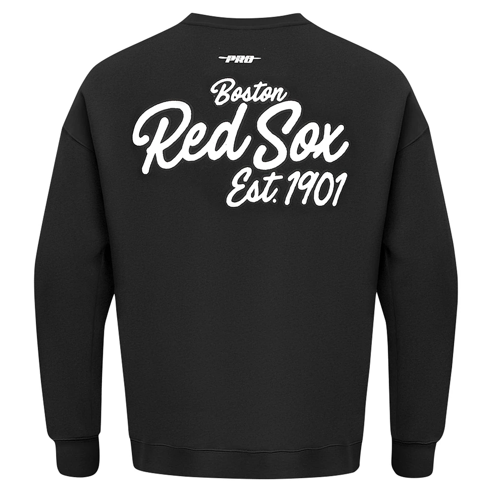 Sweat-shirt à épaules tombantes Boston Red Sox Paint The City Pro Standard pour homme, noir