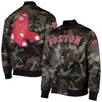 Veste à boutons-pression intégrale en satin Boston Red Sox pour hommes Pro Standard Camo