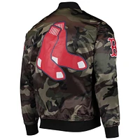 Veste à boutons-pression intégrale en satin Boston Red Sox pour hommes Pro Standard Camo