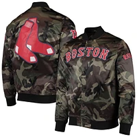 Veste à boutons-pression intégrale en satin Boston Red Sox pour hommes Pro Standard Camo