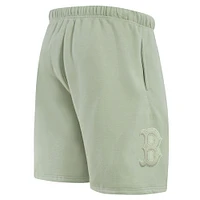 Men's Pro Standard Light Green Boston Red Sox Neutral Fleece Shorts