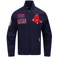 Men's Pro Standard Navy Boston Red Sox Area Code Twill Full-Zip Jacket