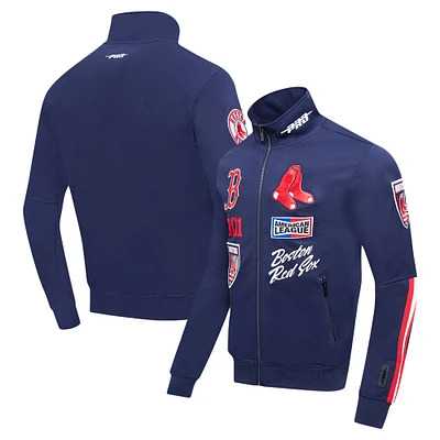 Men's Pro Standard Navy Boston Red Sox Fast Lane Full-Zip Track Jacket