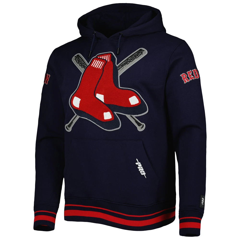 Men's Pro Standard Navy Boston Red Sox Mash Up Logo Pullover Hoodie