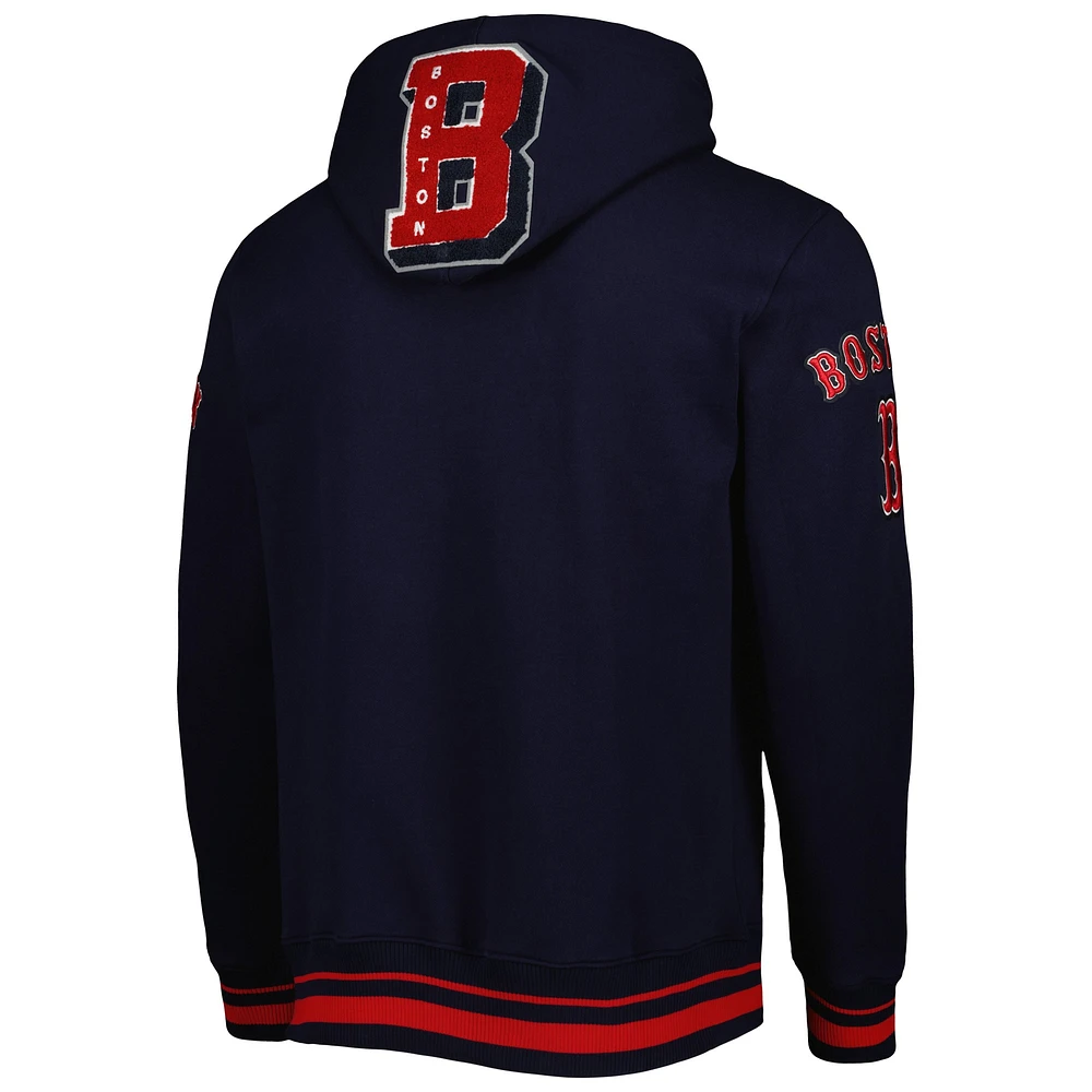 Men's Pro Standard Navy Boston Red Sox Mash Up Logo Pullover Hoodie
