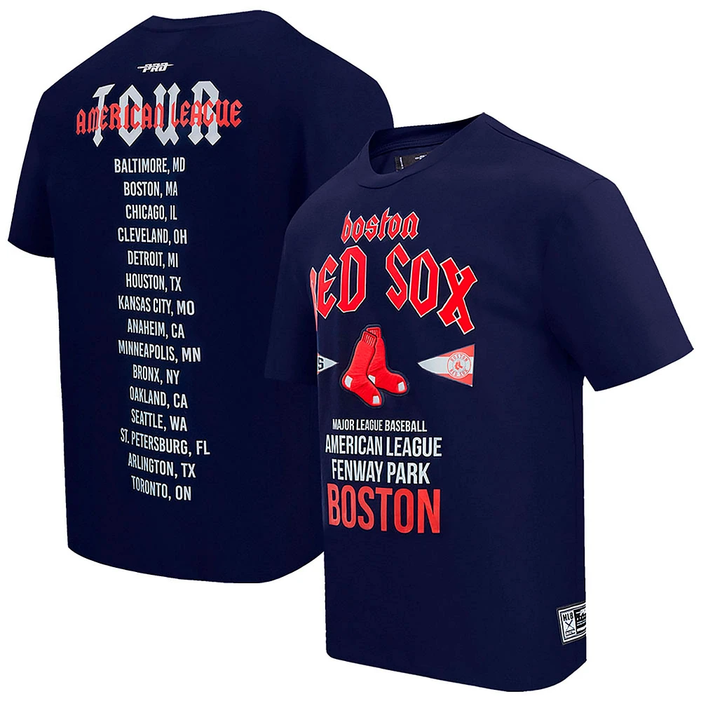 T-shirt surdimensionné City Tour des Red Sox de Boston Pro Standard pour hommes, bleu marine