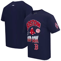 T-shirt à épaules tombantes Turn It Up Pro Standard bleu marine pour homme des Red Sox de Boston