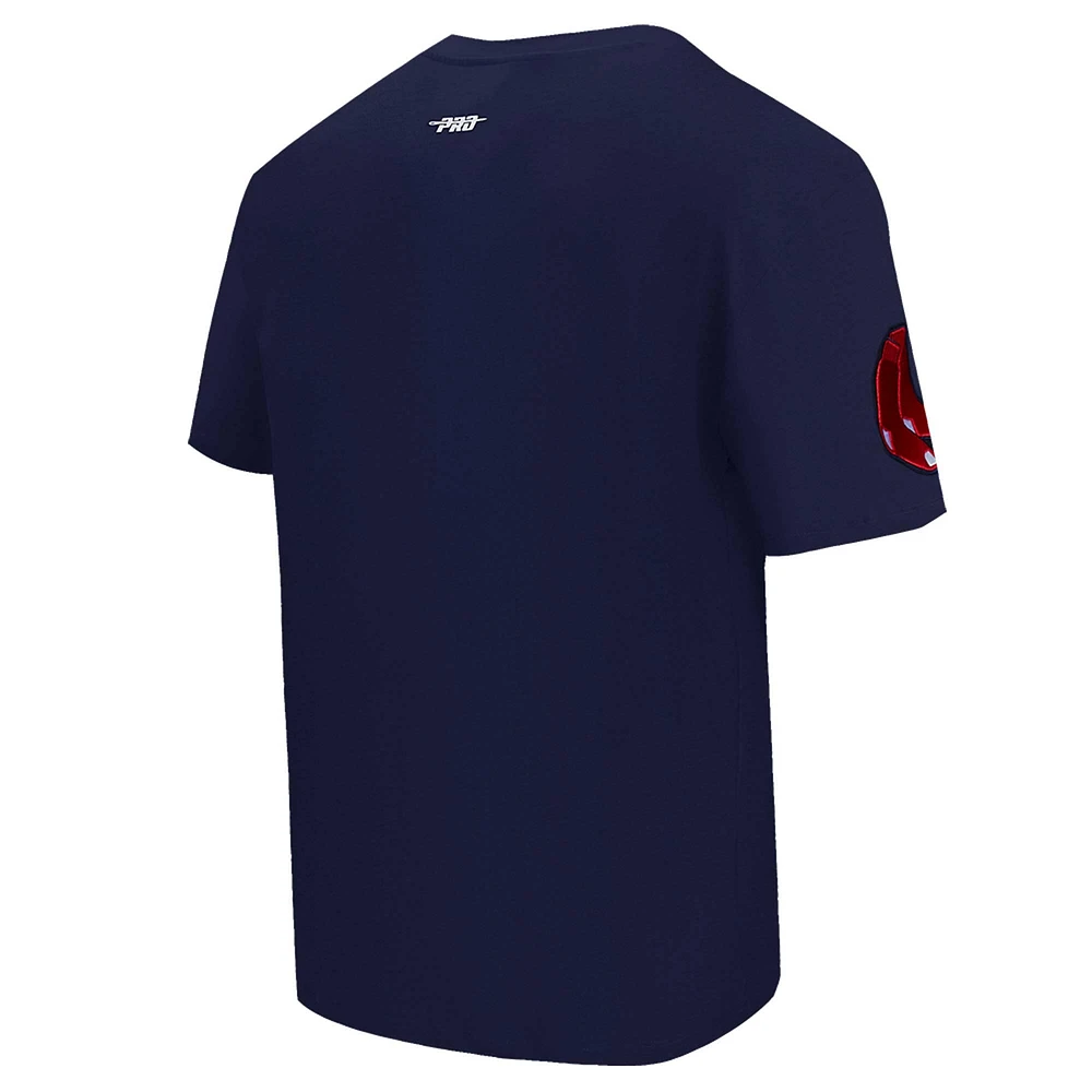 T-shirt à épaules tombantes Turn It Up Pro Standard bleu marine pour homme des Red Sox de Boston