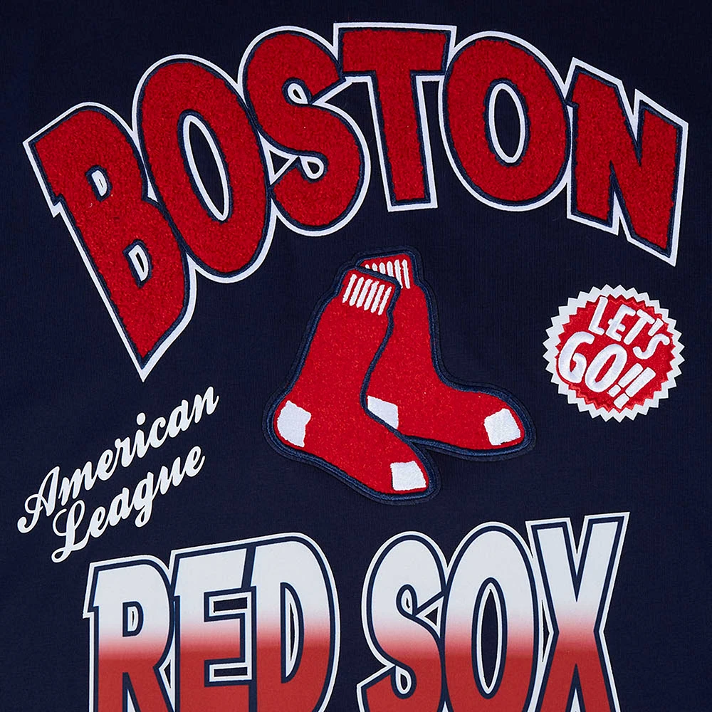 T-shirt à épaules tombantes Turn It Up Pro Standard bleu marine pour homme des Red Sox de Boston