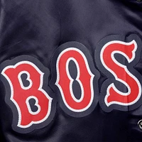 Men's Pro Standard Navy Boston Red Sox Wordmark Satin Full-Snap Jacket