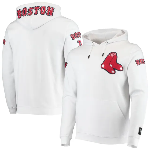 Lids Boston Red Sox Stitches Stripe Pullover Hoodie - Navy/White