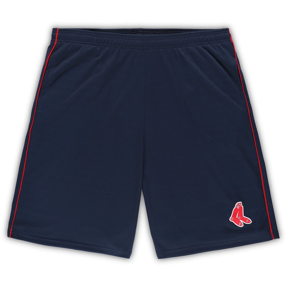 Short en filet pour homme Profile Big & Tall Boston Red Sox bleu marine