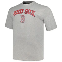 T-Shirt pour homme Profile noir/gris chiné Boston Red Sox Big & Tall Combo Pack