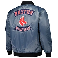 Men's Profile Charcoal Boston Red Sox Big & Tall Full-Zip Bomber Jacket