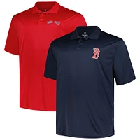 Ensemble de deux polos unis pour hommes Profile, bleu marine/rouge Boston Red Sox Big & Tall