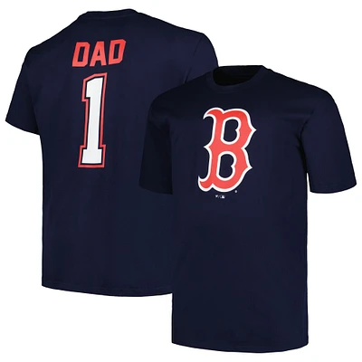 T-shirt pour hommes Profile Navy Boston Red Sox Big & Tall #1 Dad