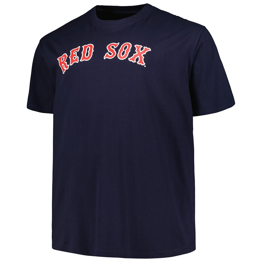 Profil pour homme Pedro Martinez Navy Boston Red Sox Big & Tall Cooperstown Collection Nom et numéro du joueur T-shirt