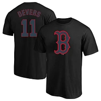 T-shirt avec nom et numéro pour homme Profile Rafael Devers Noir Boston Red Sox Big & Tall